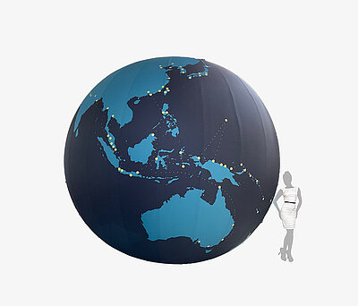 Aufblasbare Kugelformen