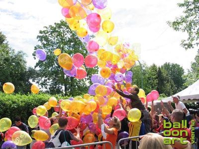 Ballondrop, Luftballons, Luftballonnetz / Eskimo / Beach Volleyball Grand Slam - Klagenfurt