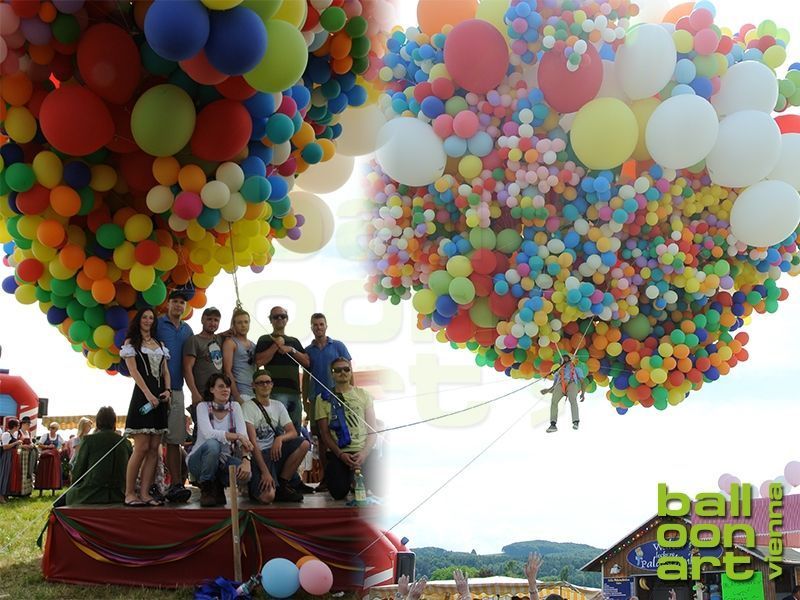 Ballonspezialaktionen, Luftballons, Ballontrauben / Raiffeisen Werbespot - Hermann Maier