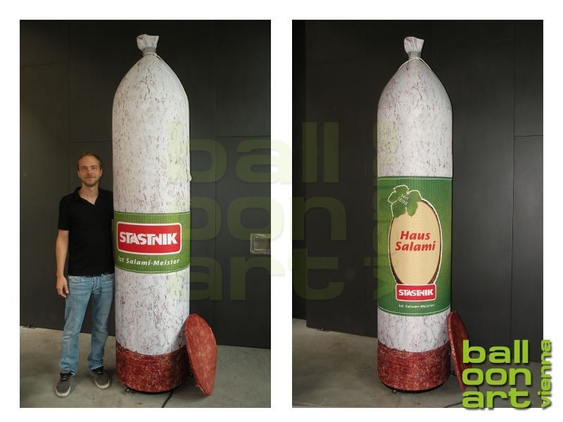 Jack in the Box® Sonderform, aufblasbare Werb-, Produktnachbildung / Salami Wurst - Stastnik
