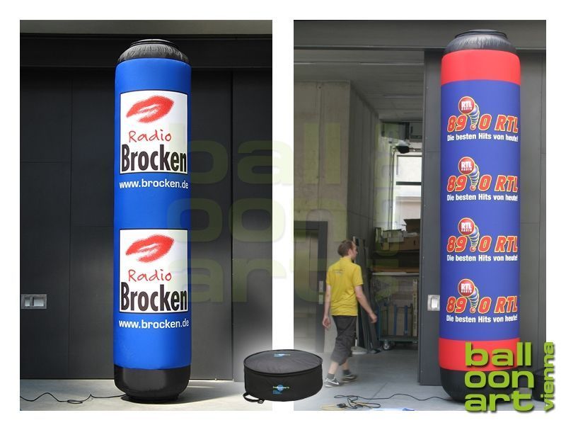 Jack in the Box® BIG JACK, aufblasbare Riesenwerbe-, Event-, und Lichtsäule / Radio Brocken 890 RTL