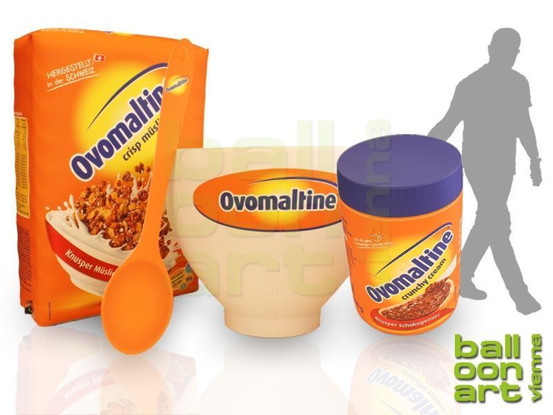 MB AIRSYSTEM Sonderobjekt, aufblasbare Form- und Produktnachbildung Schachtel, Dose, Schüssel / Ovomaltine
