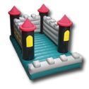 Hüpfburgen - Aufblasbare Hüpfburg / Modell: Castle / Standfläche: 4x7 m